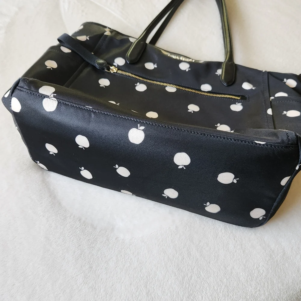 RESERVED: Kate Spade Black and White Apple Tote - Teacher Tote - Picture 4 of 16